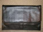 Simply Black Leather Clutch